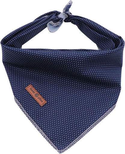 Blue Dog Bandana and Cat Kerchief - Triangle Bib Scarf for Small, Medium, and Large Pets
