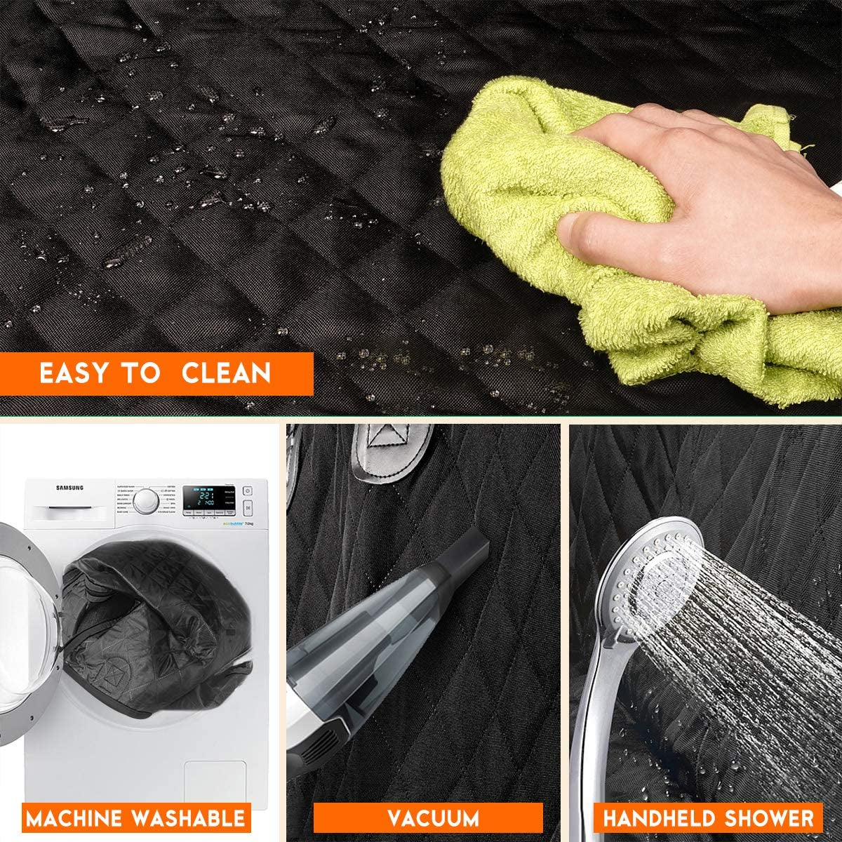 Dog Car Seat Cover, Back Seat Cover for Dogs Pet Car Seat Protector Waterproof Bench 