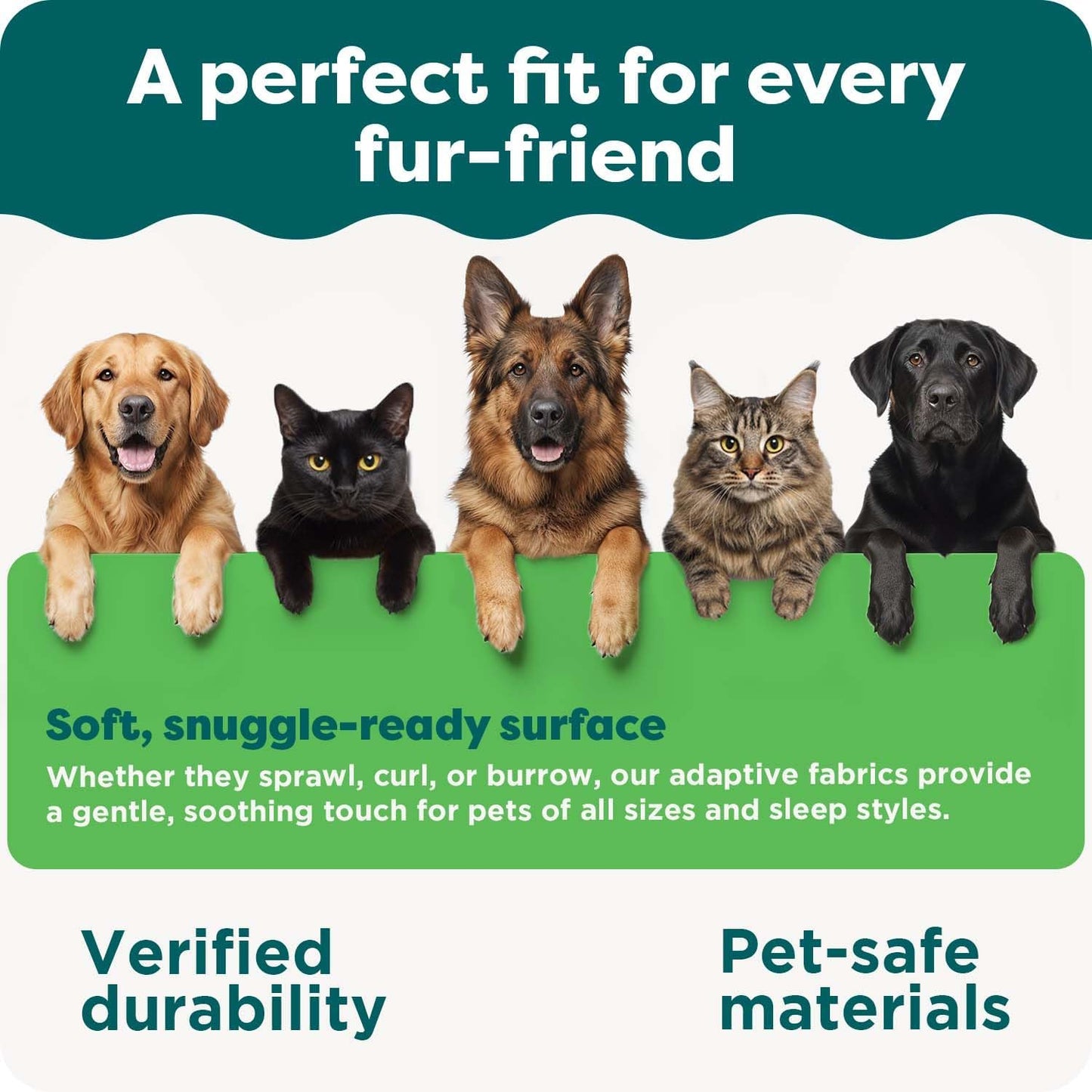Orthopedic Dog Bed for Large Dogs W/ Removable Bolsters & Washable Cover, for Dogs up to 95 Lbs