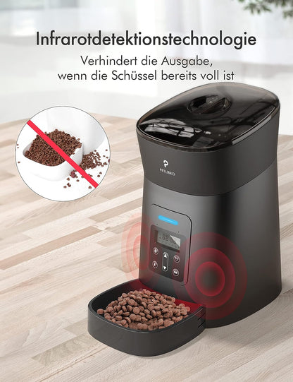 Automatic Cat Feeder Dog Food Dispenser, Auto Timer, Pet Feeding Tray with sound Alerts