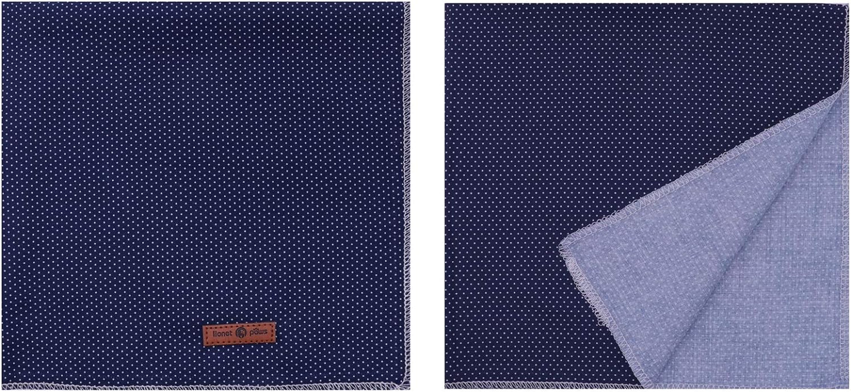 Blue Dog Bandana and Cat Kerchief - Triangle Bib Scarf for Small, Medium, and Large Pets